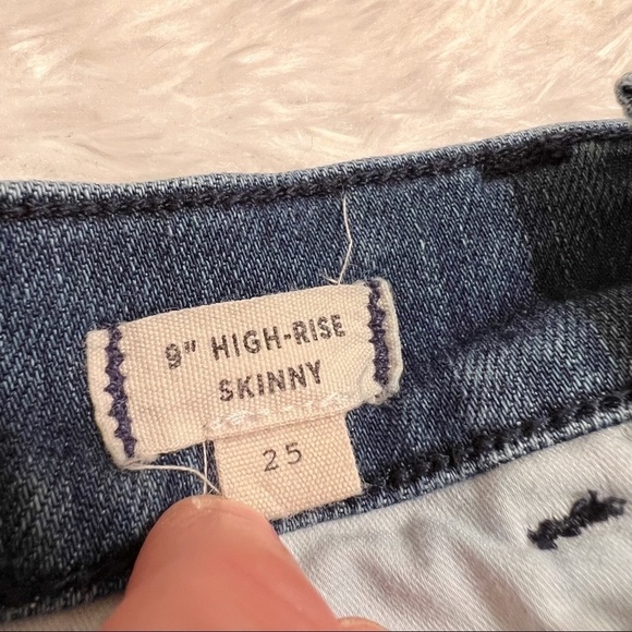 MADEWELL 9” High-Rise Skinny Jeans in Beattie Wash Size 25 - Picture 13 of 16